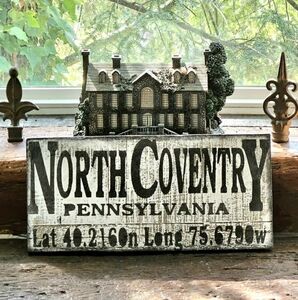 NORTH COVENTRY, PA RUSTIC WOOD TOWN SIGN